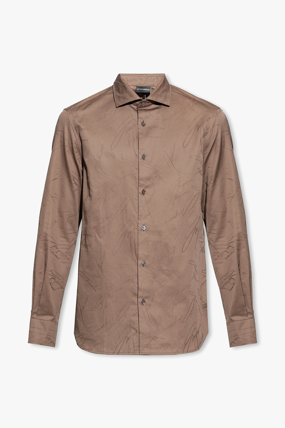 Brown Cotton shirt with logo Emporio Armani - Vitkac Canada